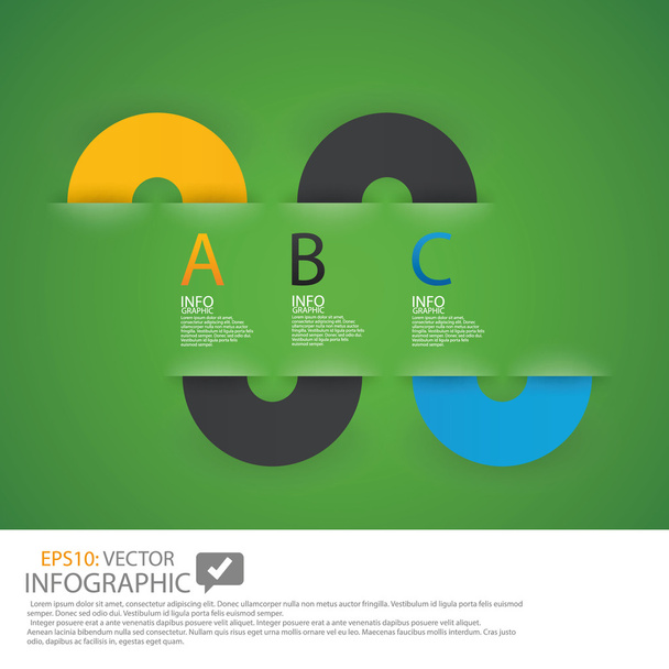 Minimal infographics. Modern infographics options banner. Vector illustration. - Vektör, Görsel