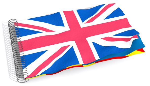 Flag with spiral UK - Photo, Image