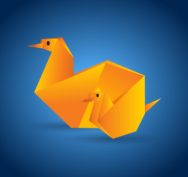 vektör origami kuş - Vektör, Görsel