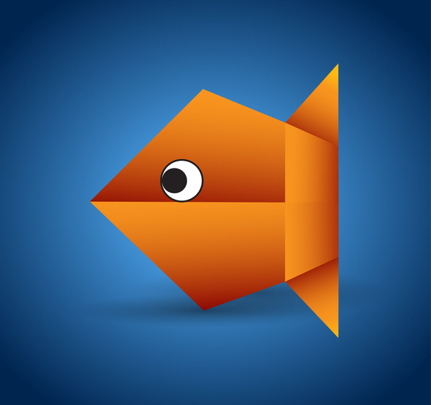 Vektor Origami Fish - Vektor, kép
