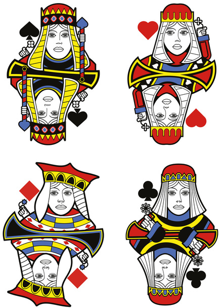 Четыре королевы нет карты
 - Вектор,изображение