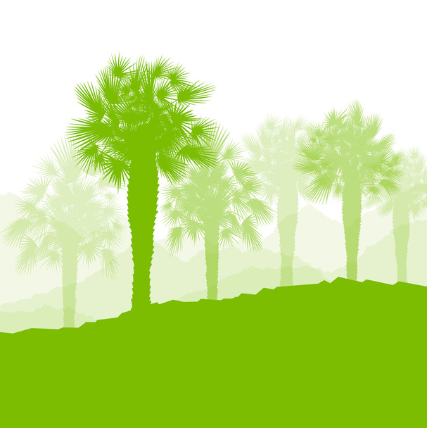 Palma paesaggio ecologia ambiente verde concetto sfondo
 - Vettoriali, immagini