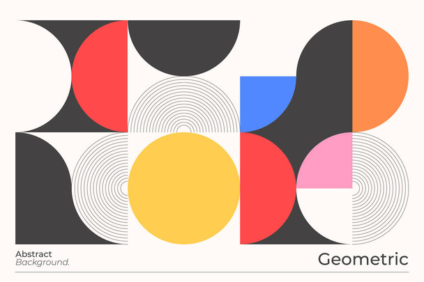 plano geométrico póster vector diseño ilustración - Vector, Imagen