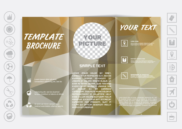 Brochure  design template background - Vektör, Görsel
