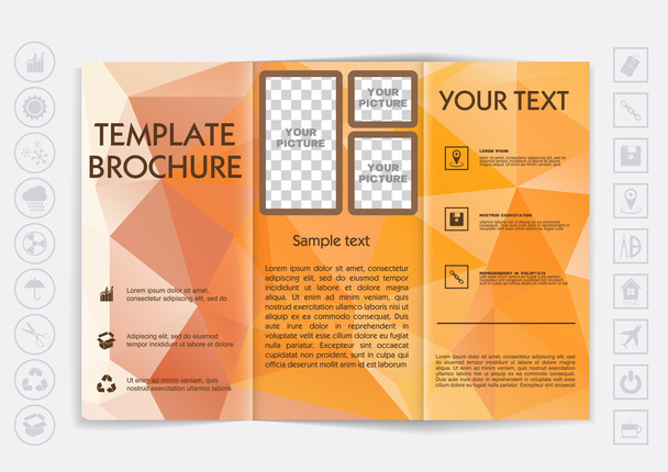 Brochure  design template background - ベクター画像