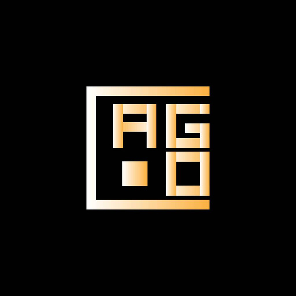 Diseño del vector del logotipo de la letra AGO, logotipo simple y moderno AGO. Diseño de alfabeto de lujo AGO   - Vector, imagen