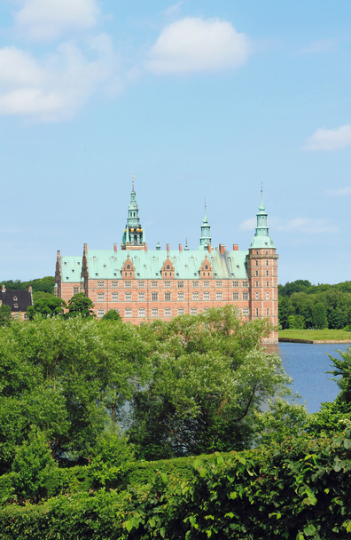 Starobylý hrad. Frederiksborgském paláci, Hillerod, Dánsko - Fotografie, Obrázek
