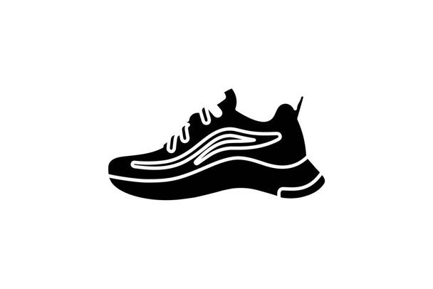 Sport Blue Scarpe e calzature Flat Color Icon set isolato su sfondo bianco colore piatto vettore illustrazione Pixel perfetto - Vettoriali, immagini