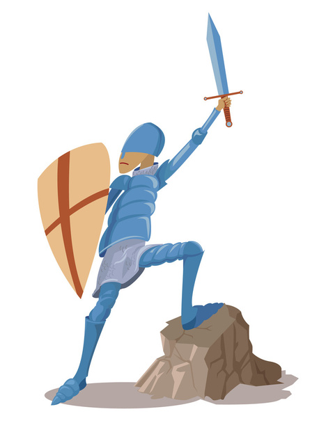 Ridder met zwaard - Vector, afbeelding
