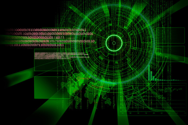 representación de un objetivo de fondo cibernético futurista con lápiz láser
 - Foto, Imagen