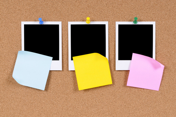 Blank photo prints with sticky notes - Photo, Image