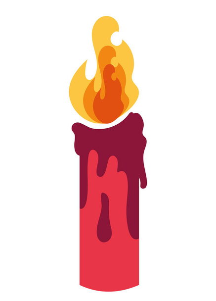 illustration de bougie brûlante conception isolée - Vecteur, image