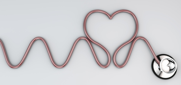 Stethoscope In shape of heart - Photo, Image