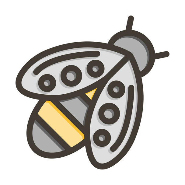 Bee Vector Thick Line Filled Colors Icon For Personal And Commercial Use - Vector, Image