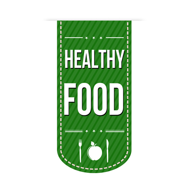 Healthy food banner design - Vector, Image