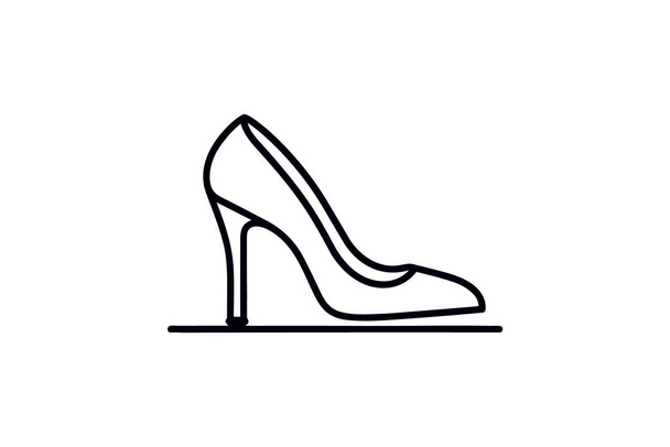 Siyah Tanga Sandalet Kadın Ayakkabıları ve Ayakkabı Düz Renk Simgesi beyaz arka plan düz renk çizimi mükemmel - Vektör, Görsel