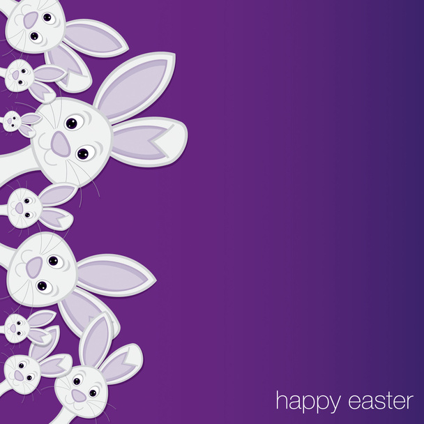 White Easter bunny card in vector format. - Vektor, kép