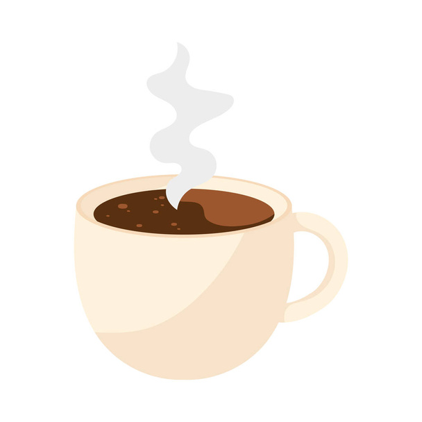 kávé csésze forró ital illusztráció elszigetelt - Vektor, kép