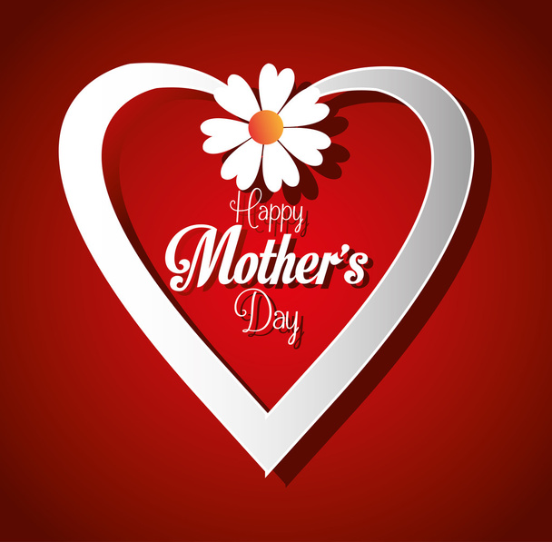 Mothers day card design, vector illustration. - Vector, Image