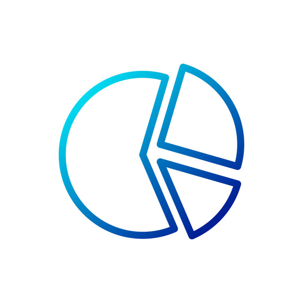 Gradiente icono gráfico azul ilustración de negocios vector elemento y símbolo perfecto. - Vector, Imagen
