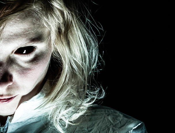 Demon-like Woman with Black Eye  - Fotografie, Obrázek