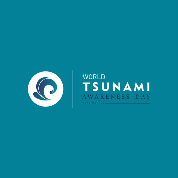 Światowy Dzień Tsunami podnosi świadomość każdego roku 5 listopada - Wektor, obraz