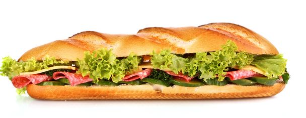 Sandwich isolated on white - Valokuva, kuva