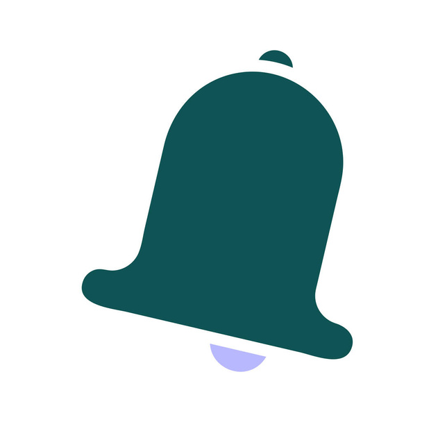 Icono de campana sólido verde púrpura color Pascua ilustración vector elemento y símbolo perfecto. - Vector, Imagen