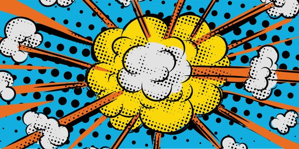 Esplosione del fumetto stile pop art. illustrazione vettoriale - Vettoriali, immagini