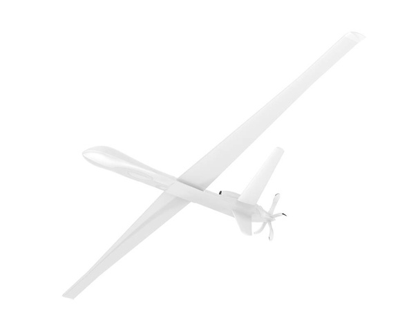 Drone isolated on white background. 3d rendering - illustration  - Foto, Bild