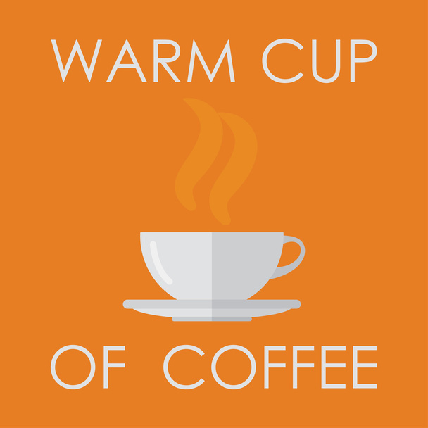 Warm cup of coffee - Vector, Image