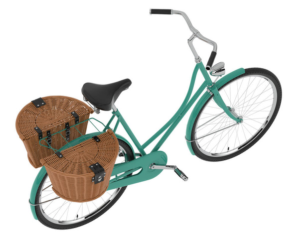 Clássico bicicleta senhora com cestas  - Foto, Imagem