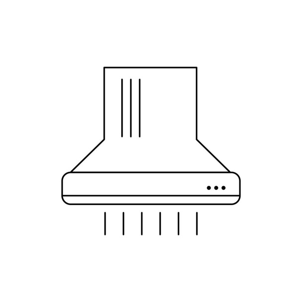 Drawn cooker hood on white background - Vector, Image