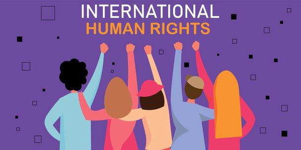 Bannière pour la Journée internationale des droits de l'homme - Vecteur, image