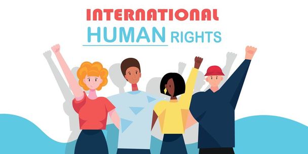 Прапор Міжнародного дня прав людини - Вектор, зображення