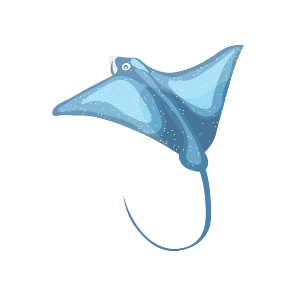 Manta ray op witte achtergrond - Vector, afbeelding