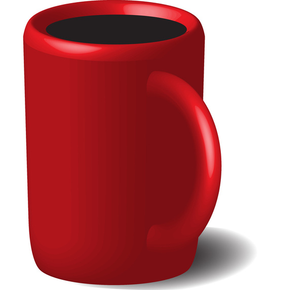 Red cup with coffee - Vector, Image