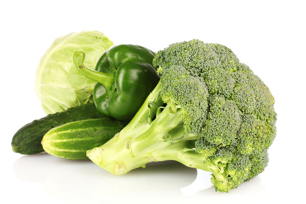 Green vegetables isolated on white - Foto, Imagen
