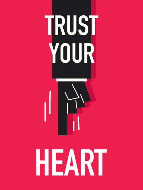 Słowa zaufania serca - Wektor, obraz