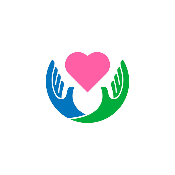 people care society Logo of helpful Human unity symbol vector, together caring for charity union icon clipart. - Vector, Image