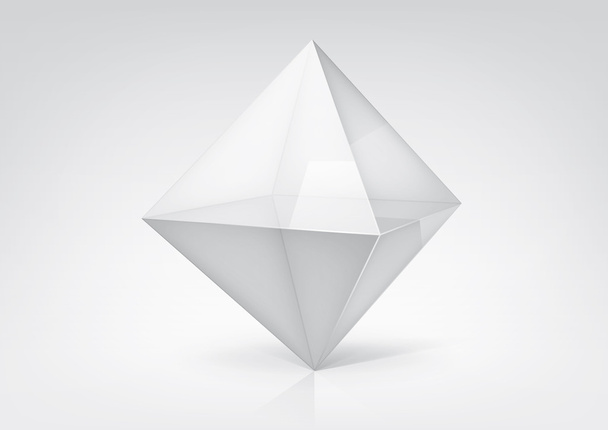 Vector transparent octahedron for your graphic design - Διάνυσμα, εικόνα