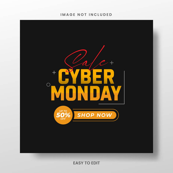 Gran colección de letreros de neón para Cyber Monday. Neon Banner Vector. Cyber Monday anuncios creativos - Vector, Imagen