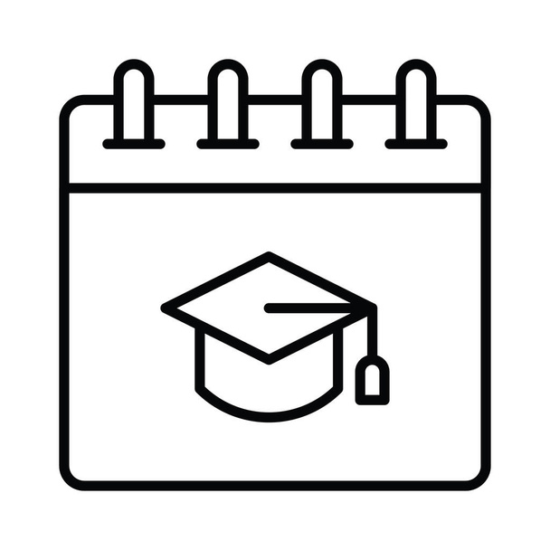Simple Graduation Date icon. The icon can be used for websites, print material and presentation - Vector, Image