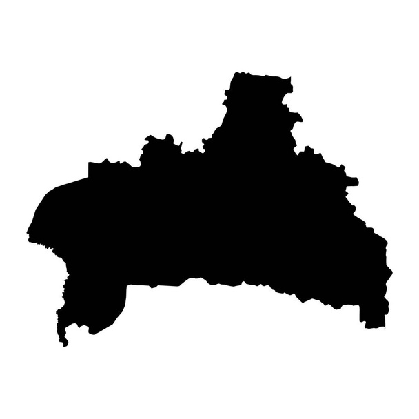 Carte de la région de Brest, division administrative du Bélarus. - Vecteur, image