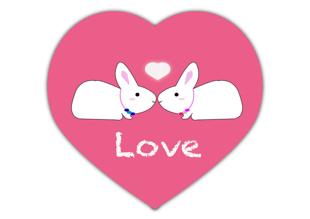 Conejo vector de amor, concepto de amor
 - Vector, Imagen
