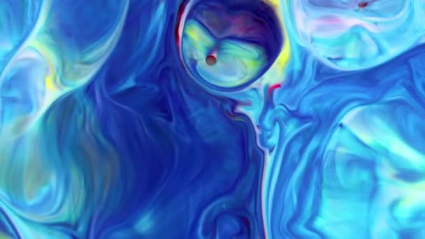 Fluid Painting Abstract Texture Intensive Colorful Mix Of Galactic Vibrant Colors Texture Style. - Footage, Video