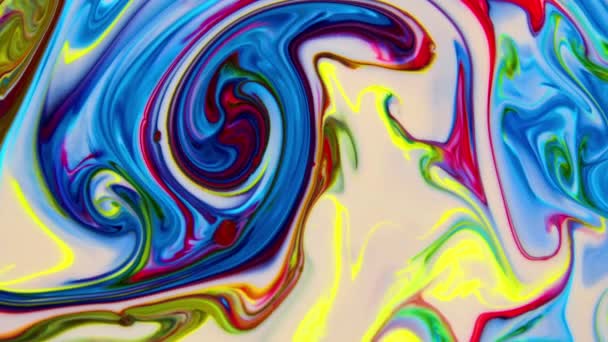 Folyékony festés Absztrakt textúra Intenzív színes keveréke galaktikus élénk színek textúra stílus. - Felvétel, videó