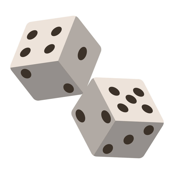 juego casino dados ilustración aislado - Vector, Imagen