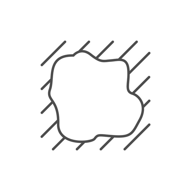 Vitiligo or skin disease line icon isolated on white. Vector illustration - Vector, Image