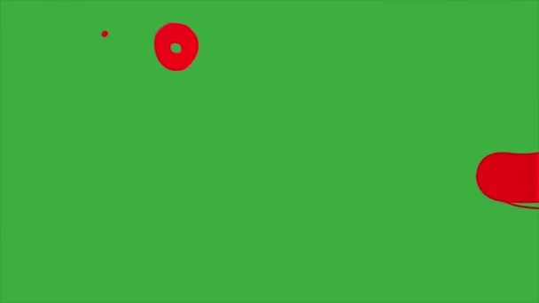 Streszczenie animowanej pętli wideo na zielonym tle ekranu, usuwanie zielonego tła ekranu za pomocą oprogramowania do edycji wideo, którego używasz - Materiał filmowy, wideo